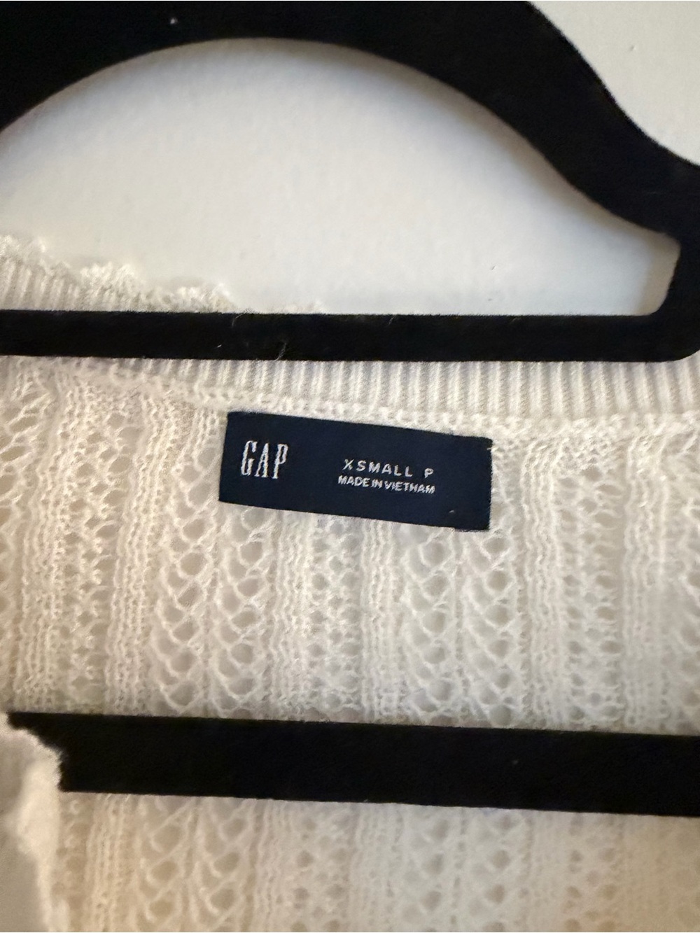 GAP Cream Open-Knit Button Cardigan - Picture 3 of 3